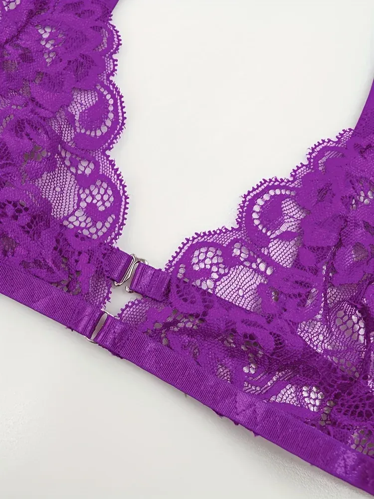 Vroči čipkasti komplet s cvetličnimi motivi, izrezane hlačke z nedrčkom s pokrovačo in podvezicami, žensko seksi perilo in spodnje perilo_voghion.com