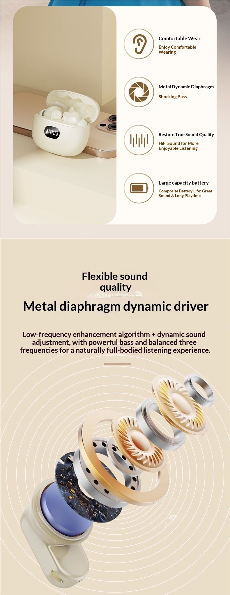 NeoGear Bluetooth Earphones 2025 New Official Genuine ENC True Wireless In-Ear Noise Cancelling Long Battery Life Sports_voghion.com