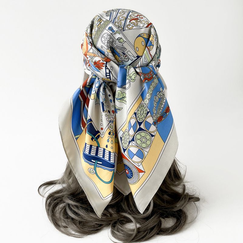 Sciarpa scialle in seta sintetica Silk 90 con effetto di alta qualità, per legare i capelli, leggera, traspirante e morbida_voghion.com