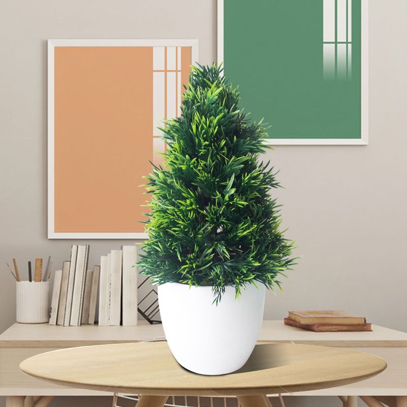 Simulazione albero di Natale bonsai plastica pianta verde fiore pianta in vaso piccola decorazione per la casa ornamenti da tavolo_voghion.com