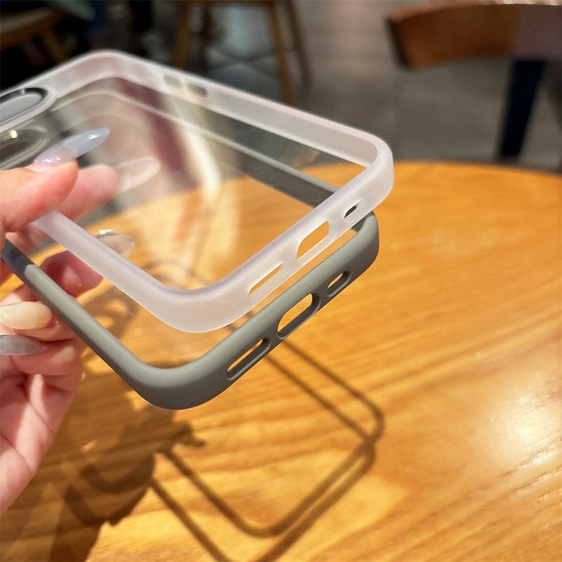 For 16E Transparent PC Phone Case Metal Lens Protection For Iphone 16E 2025 Se4 5G Soft Silicone Frame Shockproof Cover_voghion.com