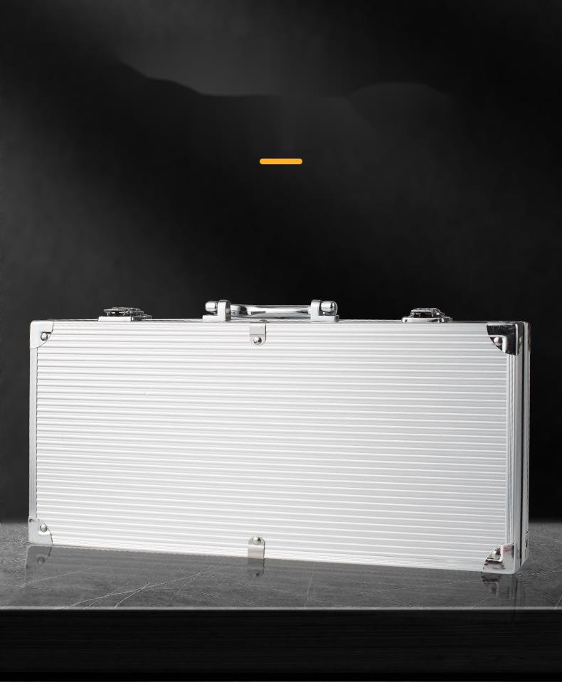 Edelstahl Aluminium Box Kombination Set Utensilien High-End Outdoor Camping BBQ Werkzeuge 24 Stück_voghion.com