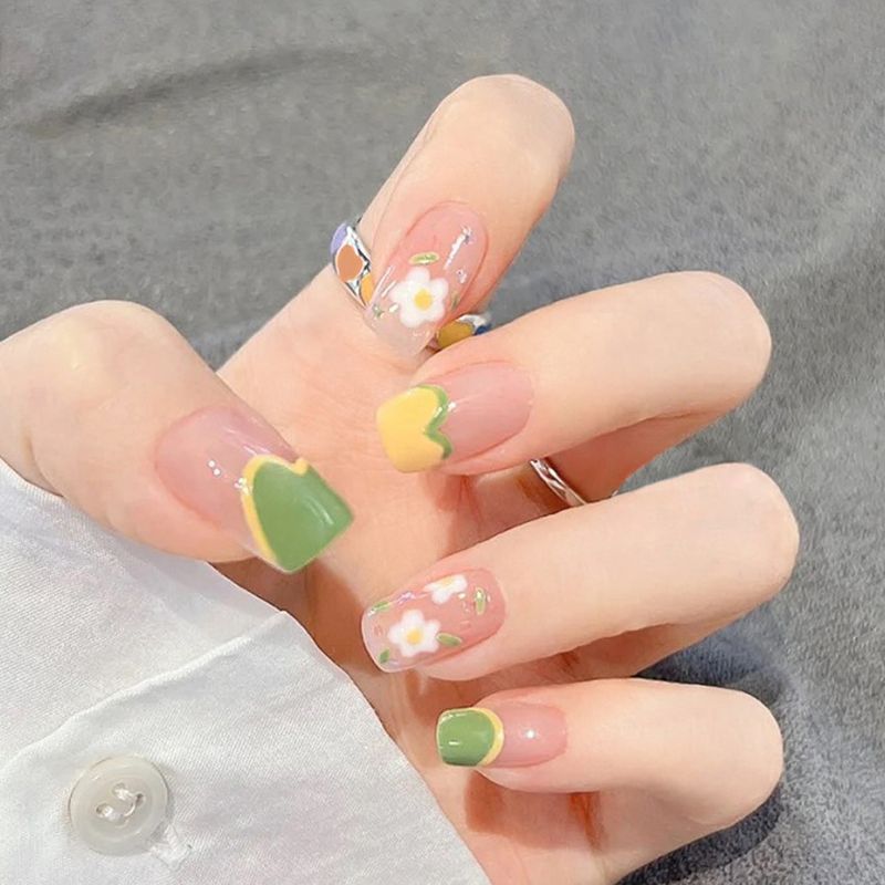 Small Fresh Wearing Removable Sticker False Wearable Nail Beauty Patch A22_voghion.com