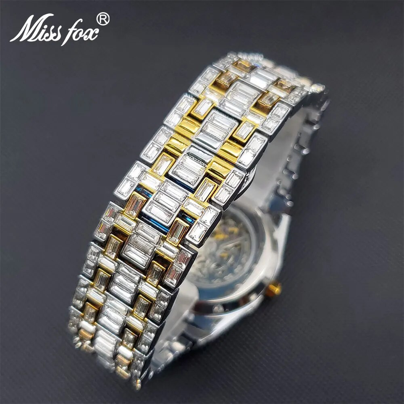 Mechanische Skeleton Uhr Männer Gold Diamant Mode Hip Hop Straße Trend Wasserdichte Automatische Uhren Für Mann Droshipping_voghion.com