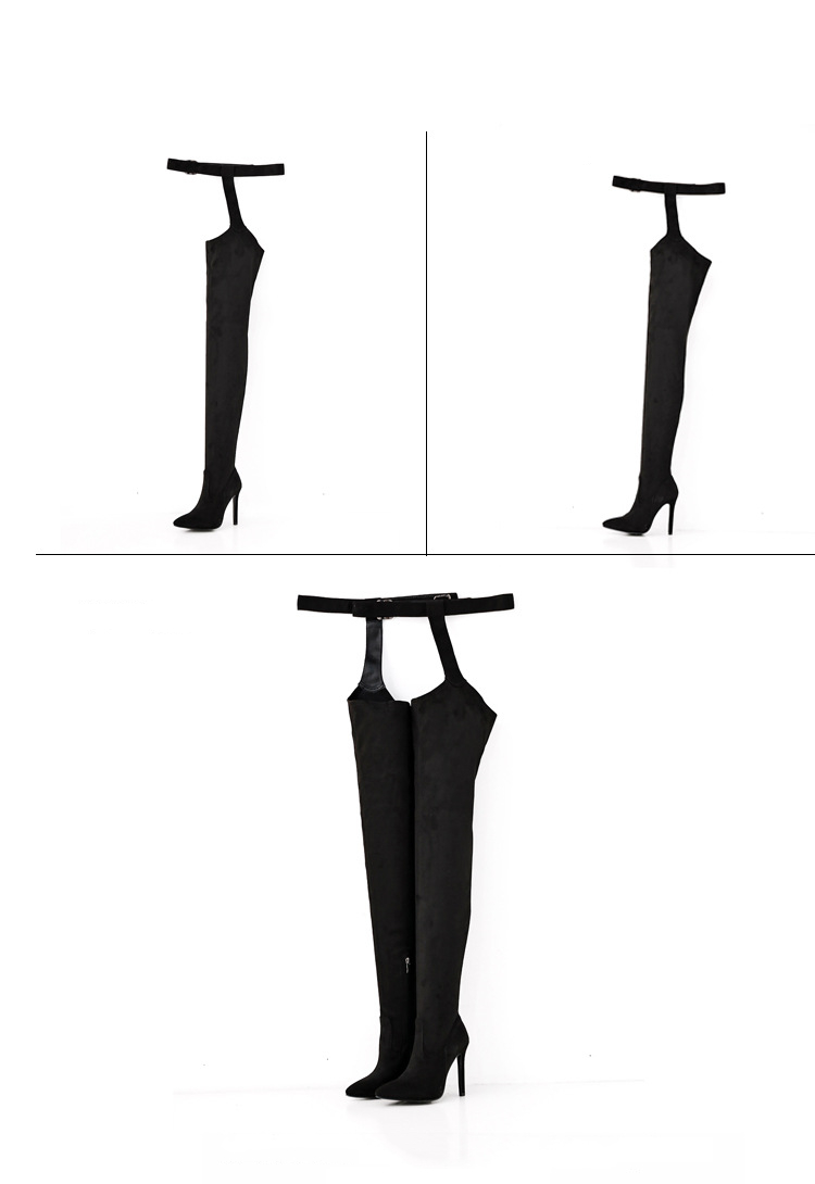 Damen neue Herbst- und Winter-All-in-One-Stiefel, Stiletto, spitze Zehen, sexy Overknee-Hosenstiefel, Stiefel mit hohen Absätzen_voghion.com