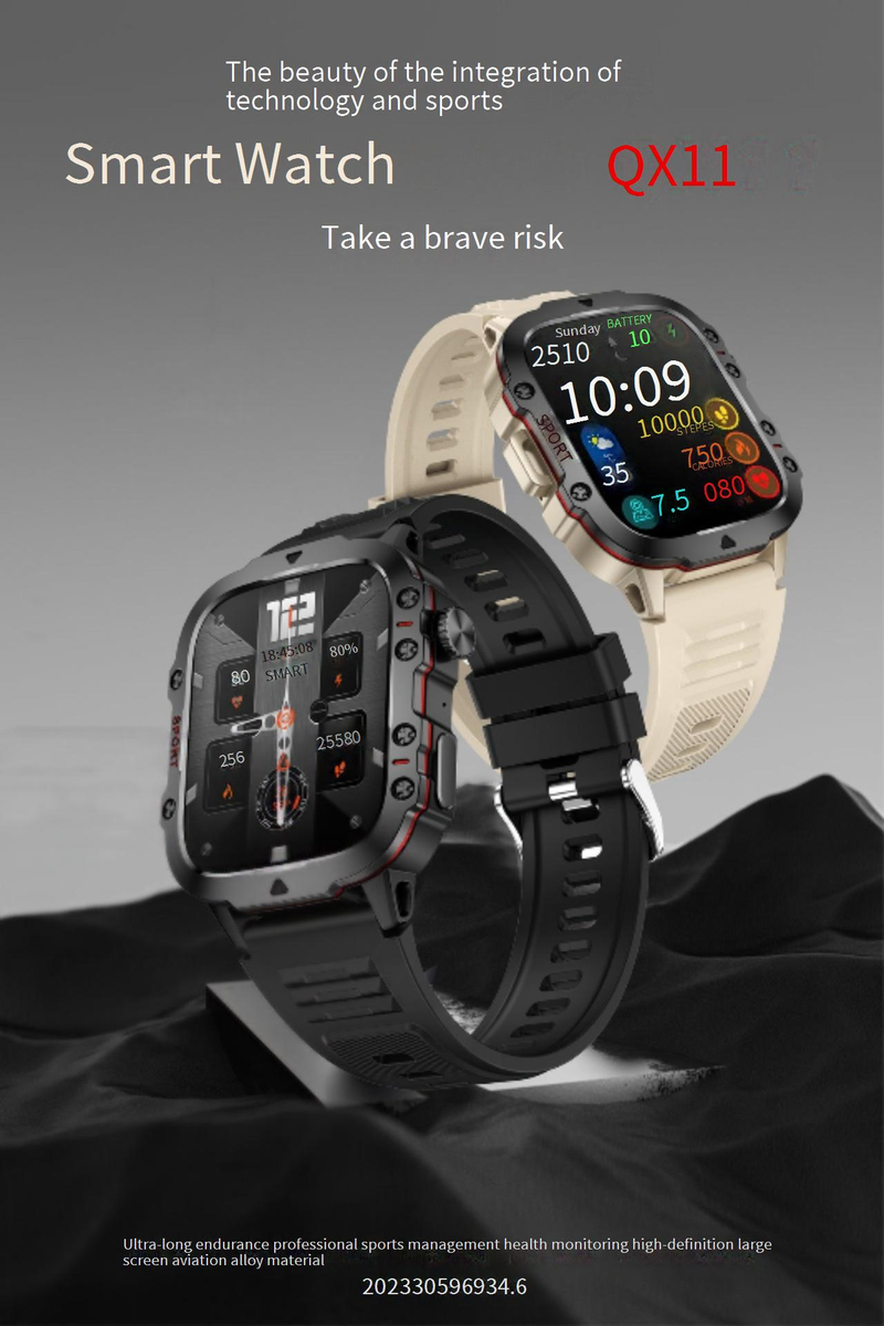 Smart Watches New QX11 Smart Watch Bluetooth Call Heart Rate Blood Pressure Body Temperature Monitoring Outdoor Three Proof Health Sports_voghion.com