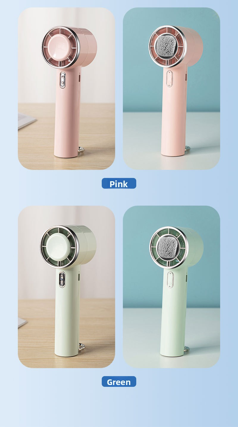 Semiconductor Cooling Handheld Fan - USB Rechargeable 5000mAh Battery 3-in-1 Cooling/Blowing/Face Mist Clip-on Design For Outdoor/Sports_voghion.com