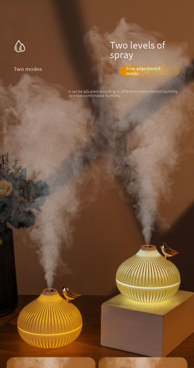 Zwiebelförmiger Luftbefeuchter für Schlafzimmer, Büro und Schreibtisch – Ultraleise, starker Nebelausstoß mit stimmungsvollem Nachtlicht und Aromatherapie-Funktion_voghion.com