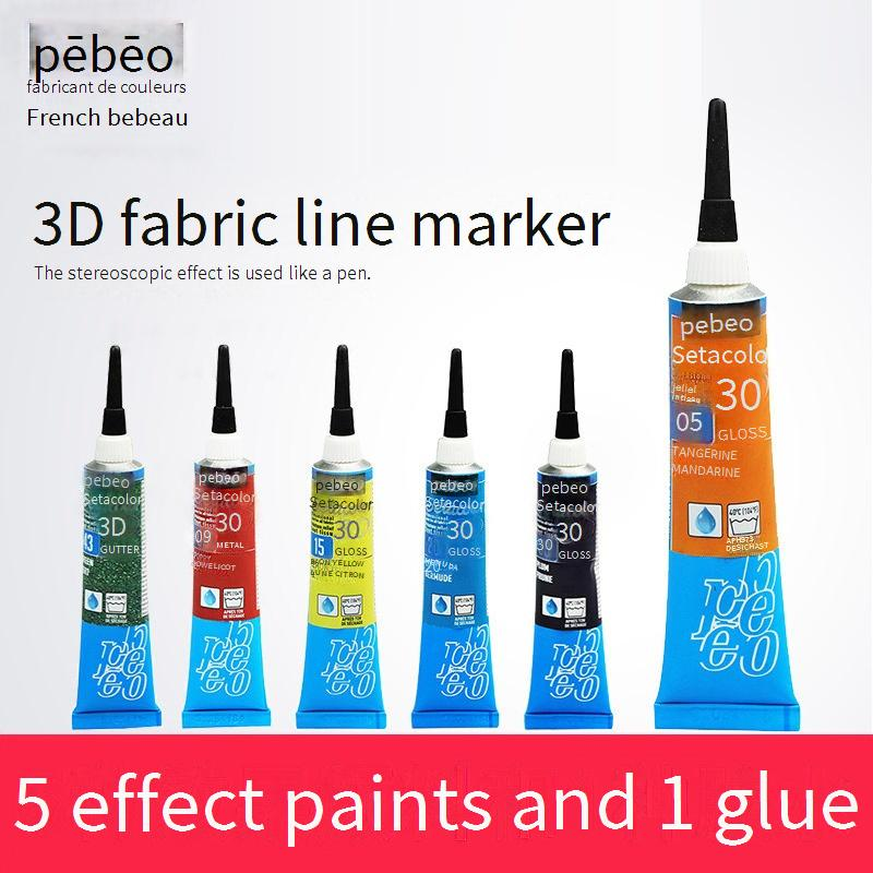 3D Textile Fiber Paint Marker Set - 40 Vibrant Colors For Diy Fabric Painting, Waterproof & Glow-in-the-Dark Options_voghion.com
