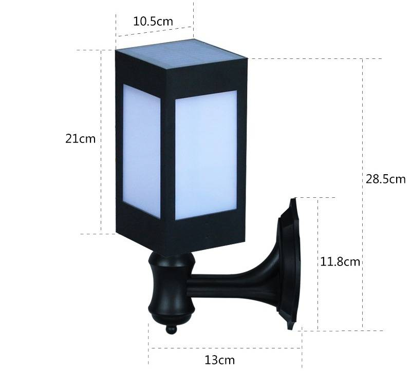 Luci da parete per esterni alimentate a energia solare, luci da giardino, luci a colonna quadrate impermeabili per cortili, ville e vialetti_voghion.com