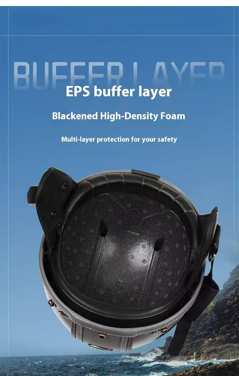 3C-Certified Bluetooth Retro Motorcycle Helmet For Men & Women – Vintage Open Face Half Helmet With Built-in Visor & Wireless Communication_voghion.com