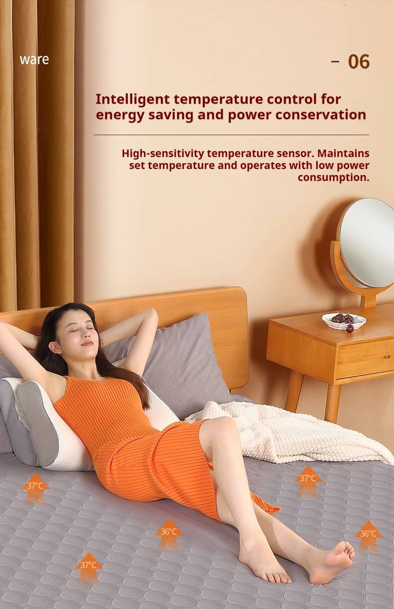 Hydronic Heating Blanket – Smart LCD Display With High/Low Temp Control, Dust Mite Removal & Freeze Protection (Touch Panel & Silent Knob Options)_voghion.com