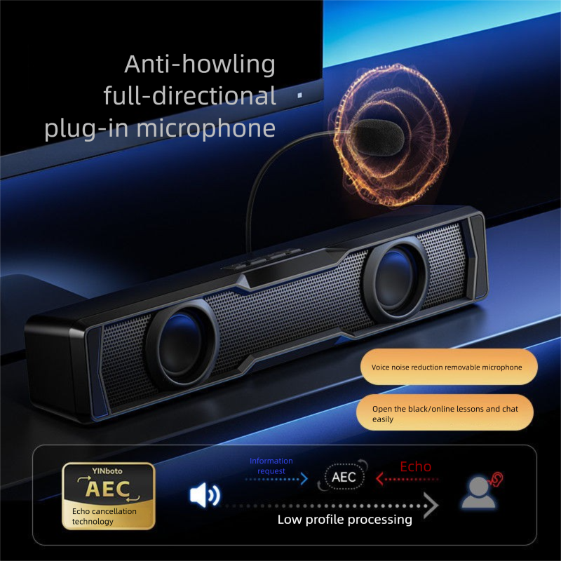 Komputer stacjonarny USB Bezpośrednie połączenie Mikrofon Laptop Dom Bluetooth Gry Subwoofer Głośnik_voghion.com