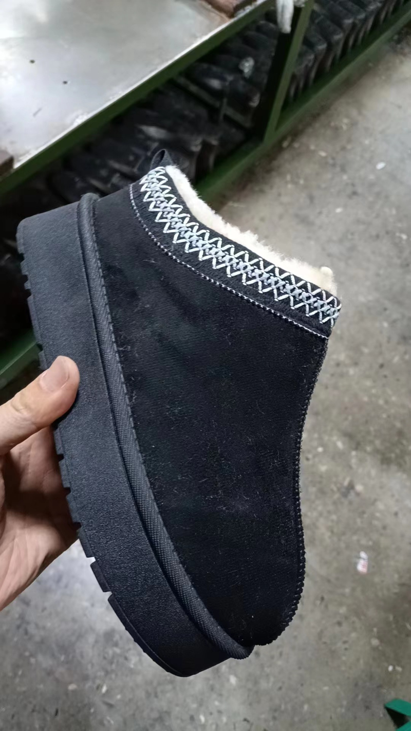 Women's cotton boots with velvet and fur one warm thick bottom sponge bottom without heel cotton shoes_voghion.com