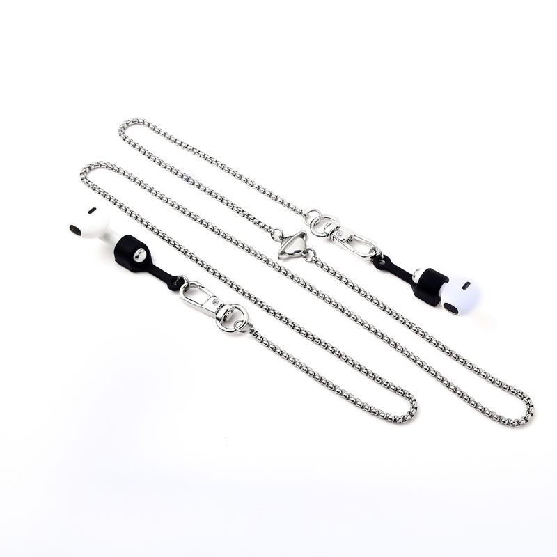 Anti Drop Chain Anti Lost Trendy High End Trendy Unisex Triangle Label Bluetooth Headset Necklace_voghion.com