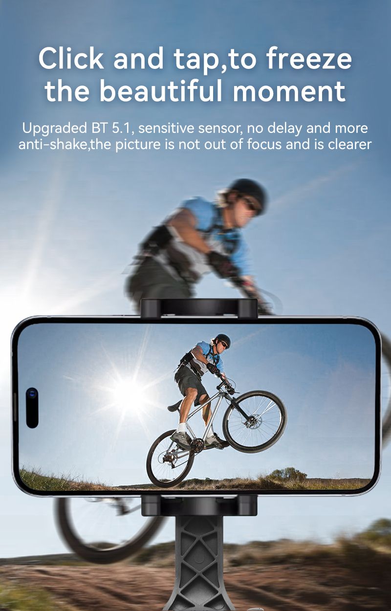 Music Festival Portable Fleksibel 90CM ultra-stabilt landingsskjelett teleskopisk håndholdt integrert live selfie stick_voghion.com