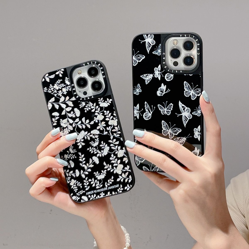 CASETiFY Pearl Small Fragmented Butterfly 15promax Wen Jiaying Same Magnetic Absorbing Mirror Phone Case Apple 14_voghion.com