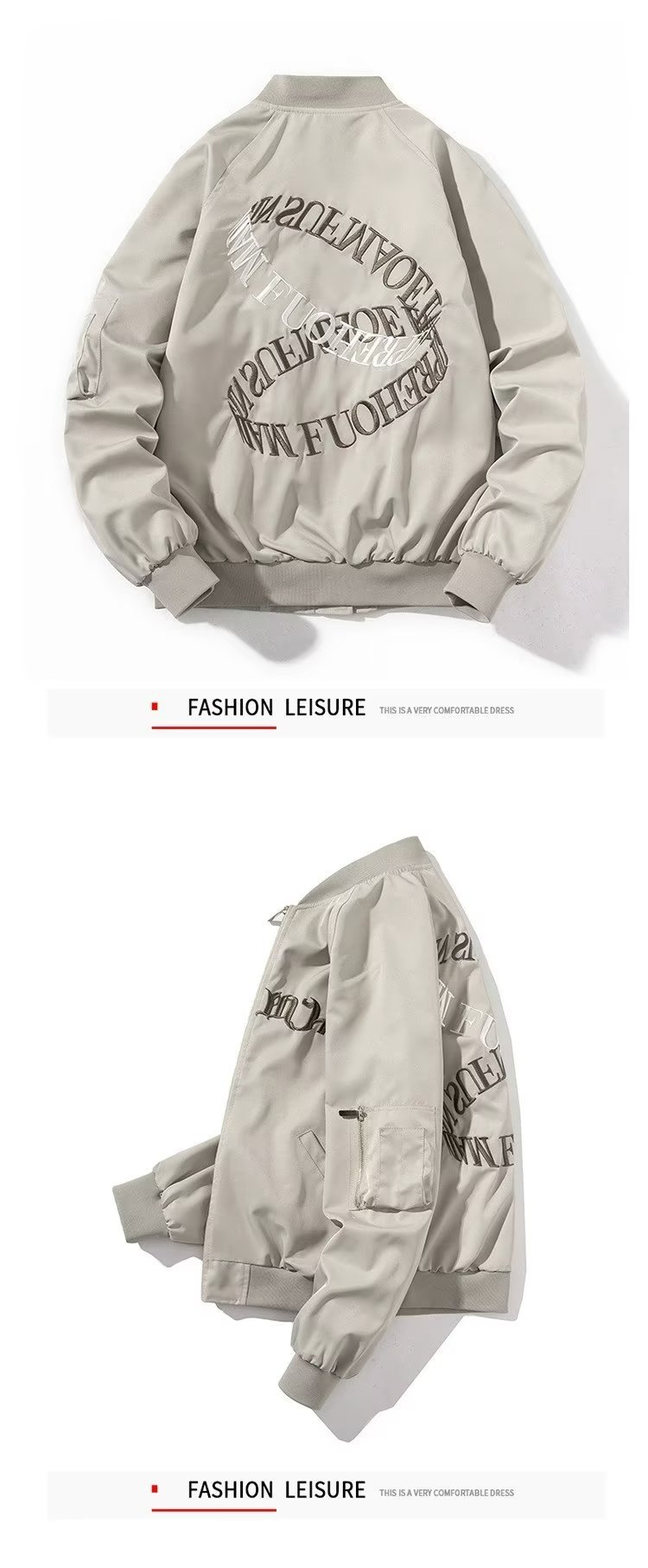 Man's clothing Hipster bomber Jacket Men's fashion embroidered cotton-padded baseball jacket Loose casual couple coat_voghion.com