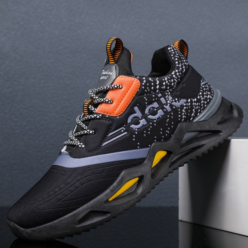 Spring And Autumn New Men's Lace-up Sneakers Korean Style Trendy Flat Comfortable Fashion Lightweight Casual Shoes_voghion.com