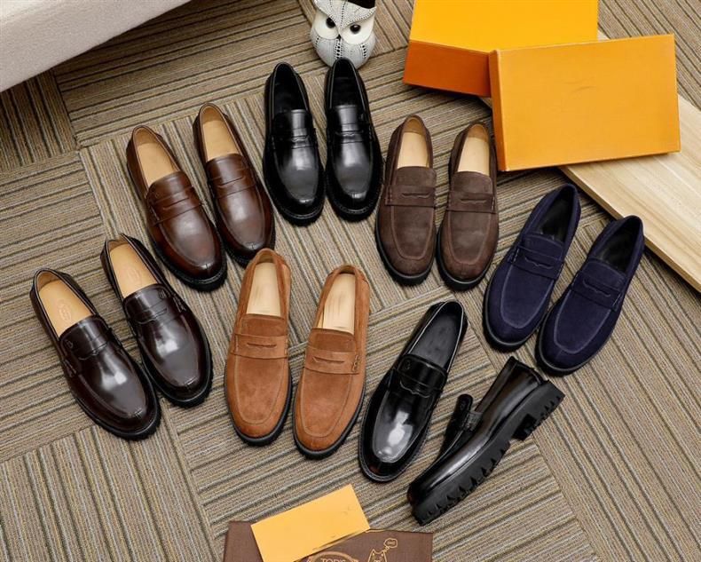 Leder für Herren, Herbst Low Cut Echtleder Modetrend Vielseitige Bean, Schwarz Wasserdicht Britischen Stil Herren_voghion.com
