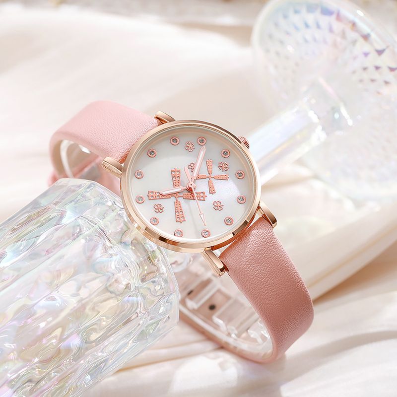 New Cute Windmill Student Belt Popular Style Quartz Watch_voghion.com