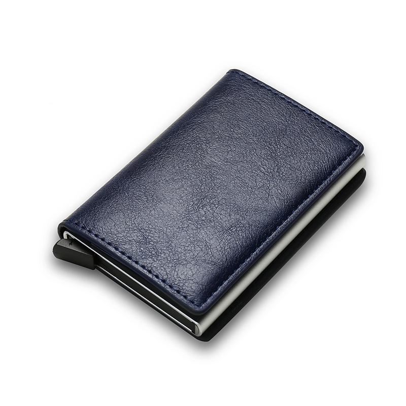 DIENQI Carbon Rfid Pung Penge Kortholder Lomme Mini Slim Pung Kvinder Mænd Smart Punge Automatisk Pop Up Valet Wallet Pung_voghion.com