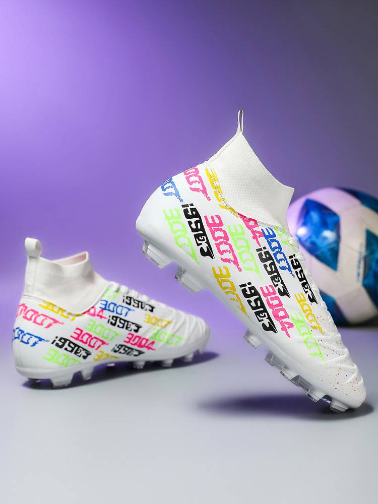 Fußballschuhe High Top Training Jugend Fußballschuhe Kinder Fußballschuhe Schwarz_voghion.com