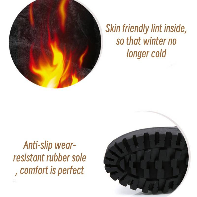 New winter Martens boots for women with round head thick soled waterproof platform high heels lace-up and fleece mid-calf boots_voghion.com