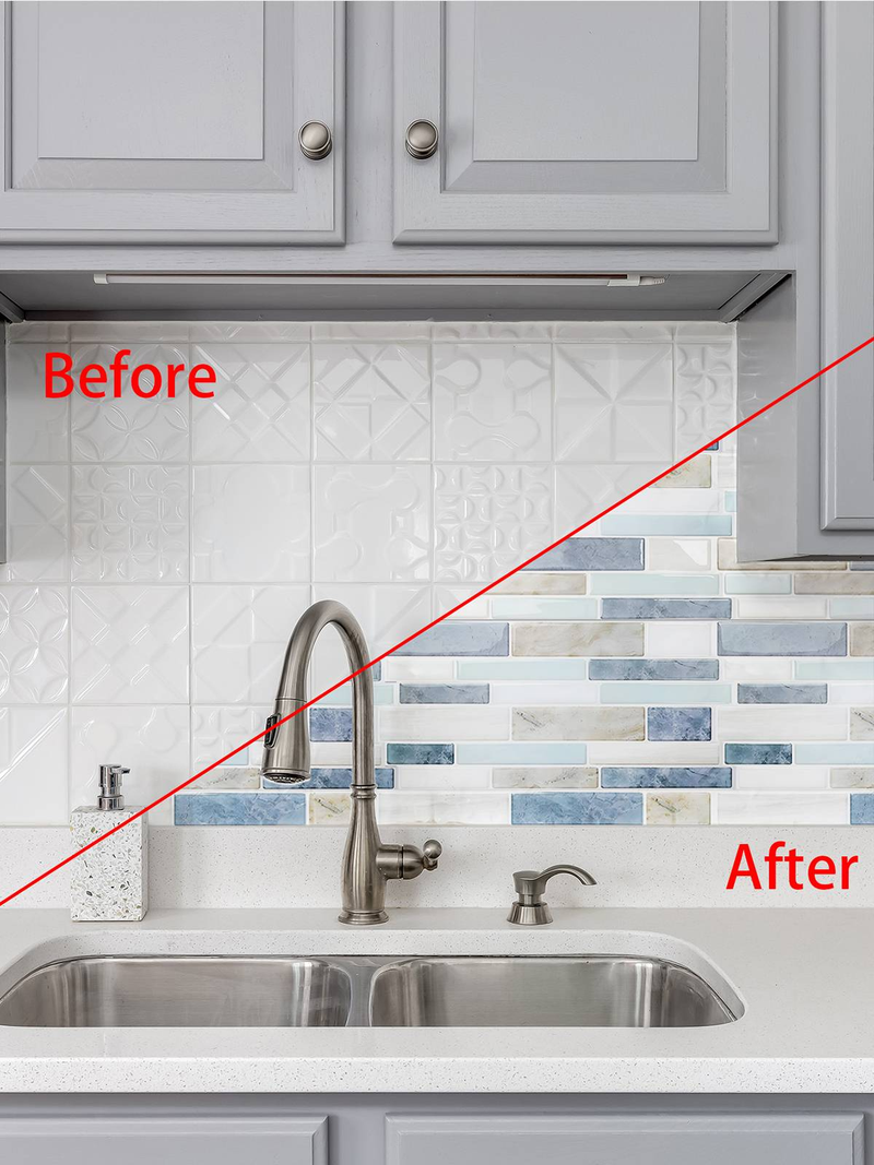 25 gab. marmora 2D virtuves sienas uzlīmes. Pašlīmējošas mājas dekoru uzlīmes flīžu virsmām, sienām, vannas istabas un ēdamistabas dekorēšanai/renovācijai._voghion.com