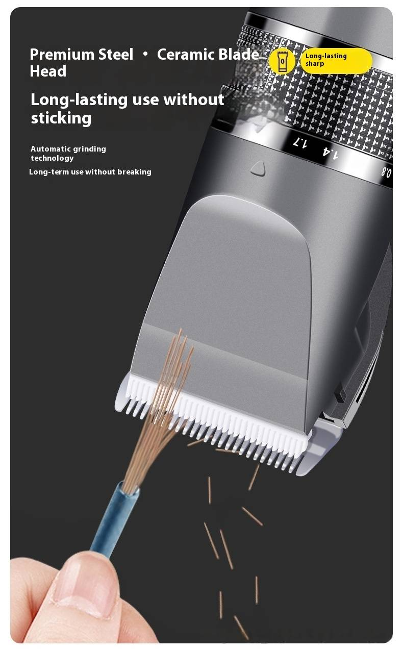 Professional Hair Clipper & Trimmer - Cordless Electric Shaver For Home Haircuts, Self Haircutting With Rechargeable Battery_voghion.com