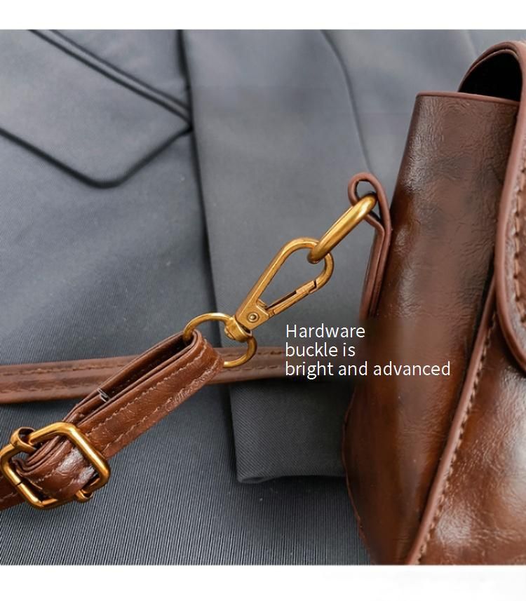 Borsa a tracolla quadrata retrò da donna - Elegante borsa a tracolla in PU con tracolla staccabile, interno spazioso per gli oggetti essenziali quotidiani_voghion.com