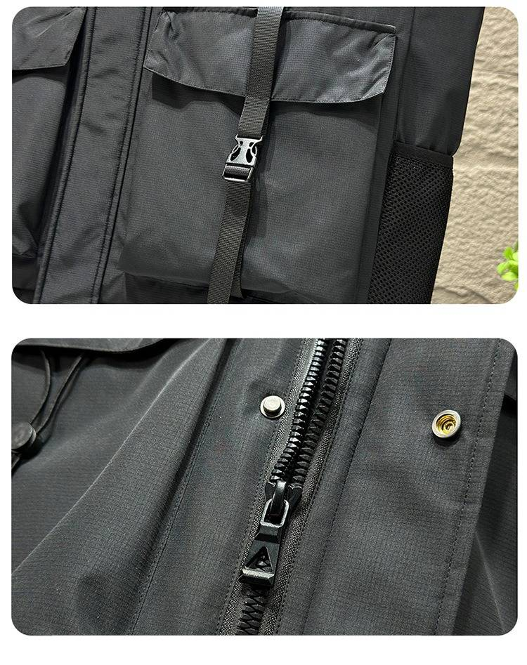 Herren Arbeitskleidung Baumwollweste Winter Warm Multi-Pocket Casual Streetwear Unisex Ärmellose Jacke_voghion.com
