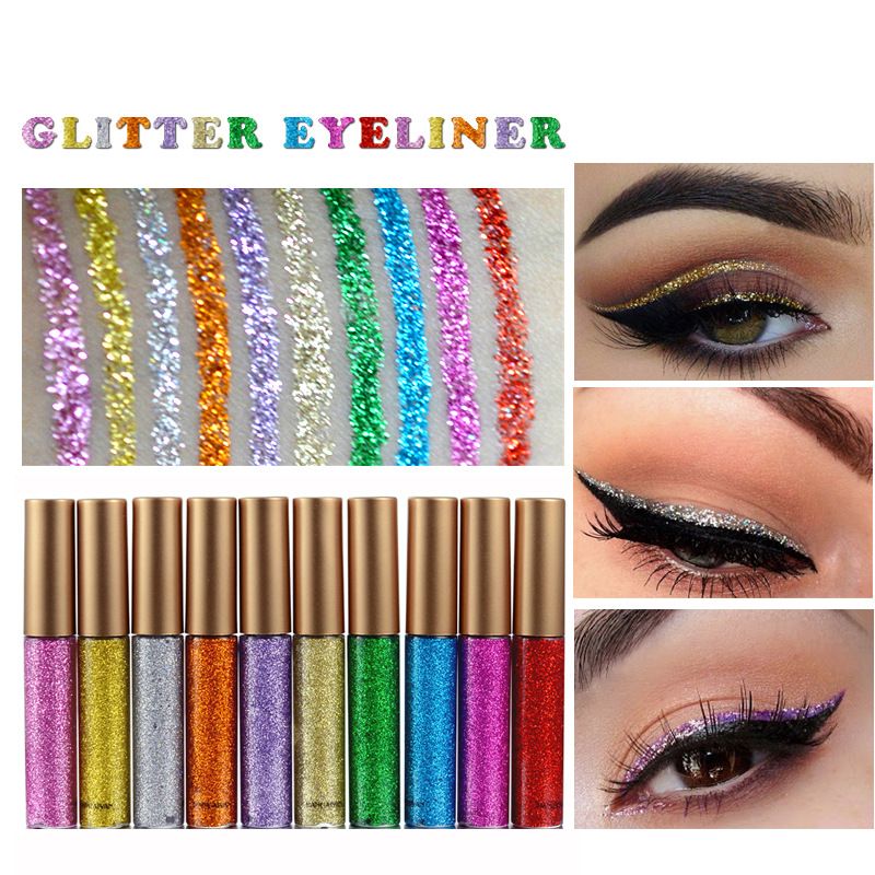 eye-liner brillant à paillettes nacrées pour performance sur scène, ensemble de 10_voghion.com