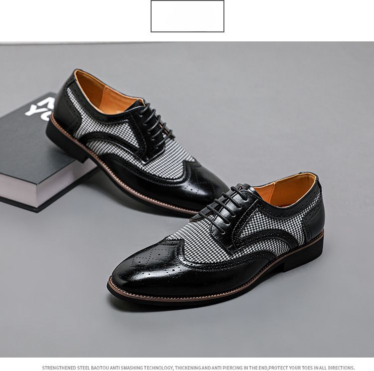 Pantofi Oxford formali cu șireturi pentru bărbați, stil business, casual, pentru birou, petreceri și purtare zilnică_voghion.com