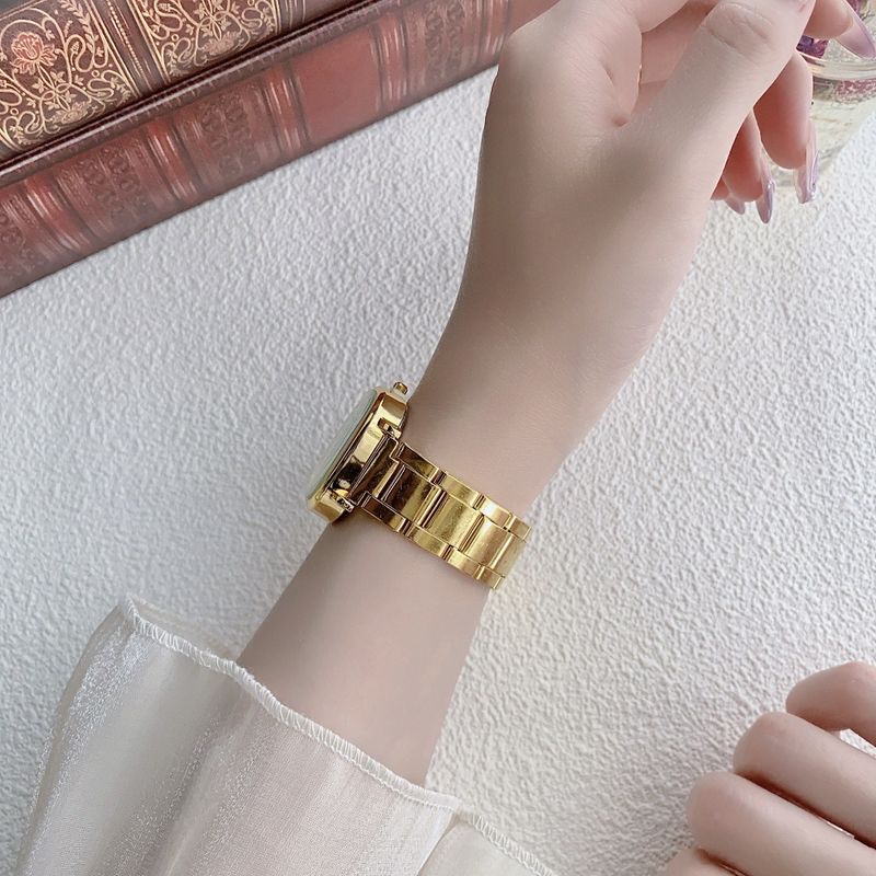 Damenuhren Großes Zifferblatt Uhr Damen Retro Gold Quarzuhr Paaruhr_voghion.com