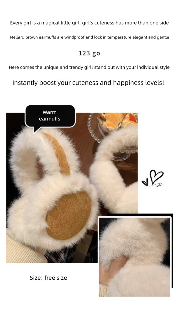 Protetores de orelha de inverno felpudos e quentinhos para mulheres e homens, ideais para andar a cavalo._voghion.com