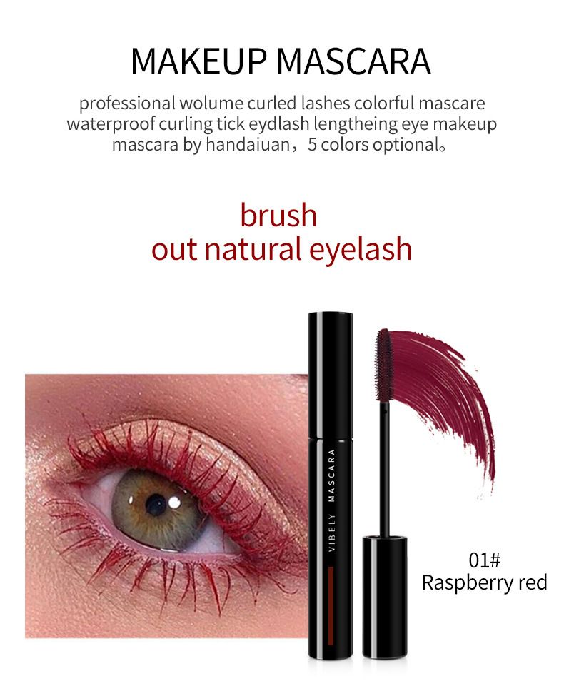 Colorful Eye Black, Waterproof, Non Smudging, Thick Curly, Colorful 4D Mascara Primer_voghion.com