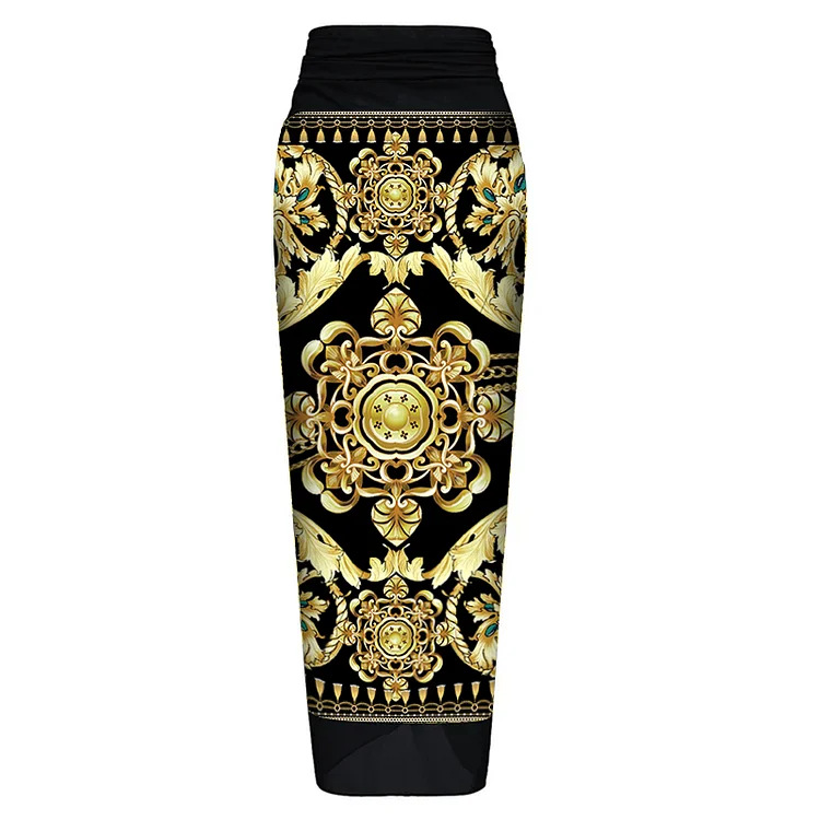 new double-sided retro printed one-piece swimsuit_voghion.com