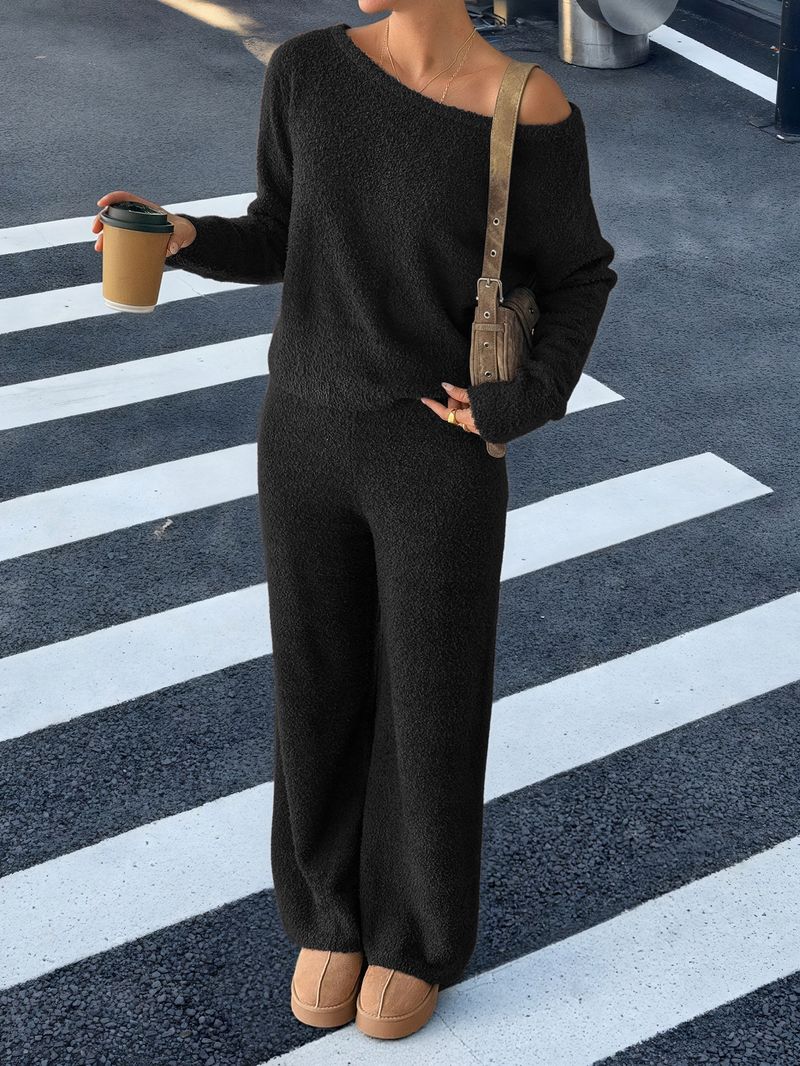 Diyun Casual Sports Langarm Pullover und Hose Set Damenbekleidung 2025 Herbst Winter_voghion.com