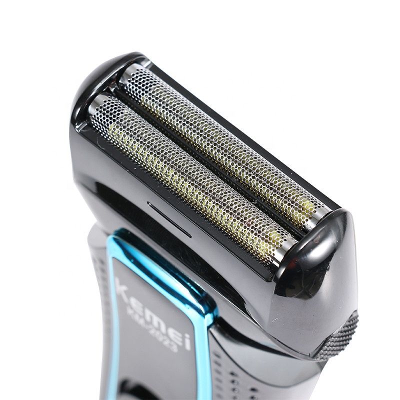 Kemei KM-2023 Rasoir électrique professionnel pour homme, rasoir sans fil à 2 lames, tondeuse à barbe rechargeable et portable_voghion.com