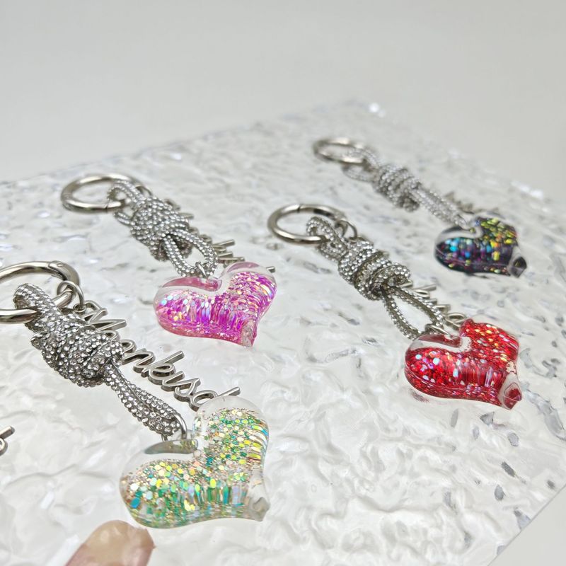 Ciondolo per borsa, semplice ed elegante, a forma di cuore, ciondolo con corda intrecciata a diamante, ciondolo con catena per cellulare_voghion.com