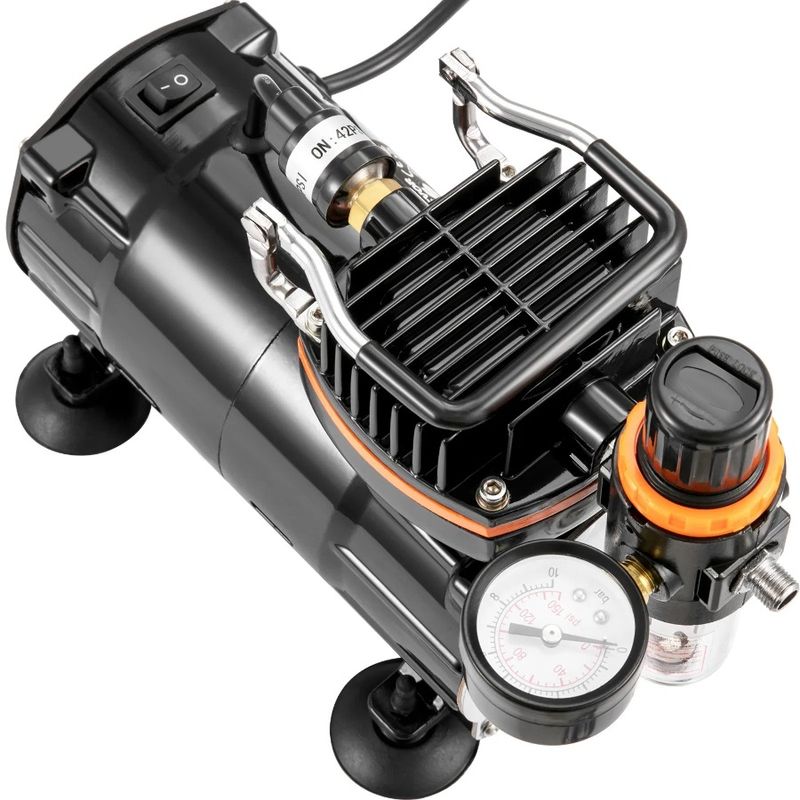 Kit aerografo professionale con compressore DualAction e kit di gravità per aerografo, sistema di aerografia multiuso._voghion.com