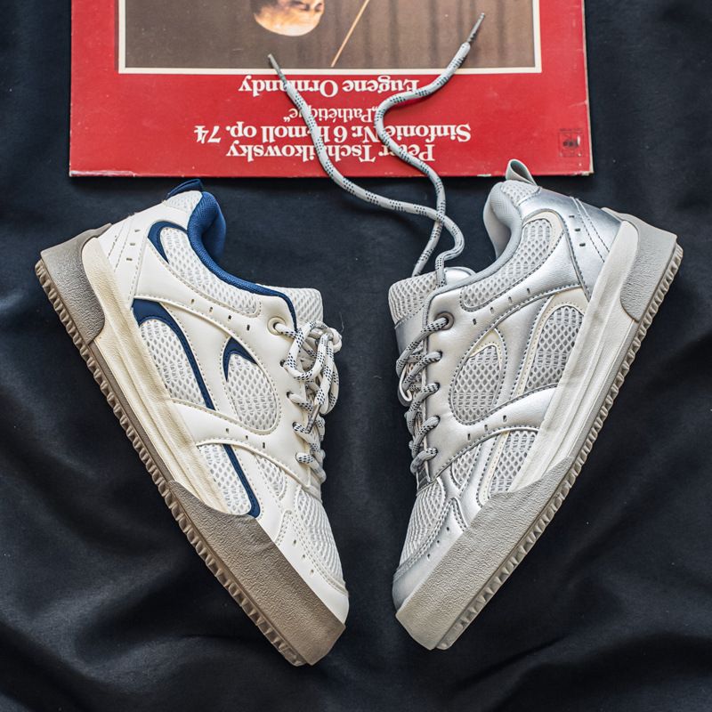 Design Sense: Nischenbrot mit dicker Sohle für Männer, Frühjahr 2025, neue vielseitige, schicke Mesh-Panel-Schuhe, deutsche Trainingsschuhe_voghion.com