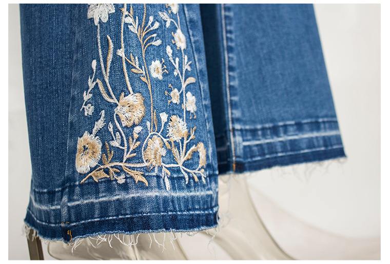 Γυναικεία ρούχα με τζιν για γυναίκες Βαριά βιομηχανία τρισδιάστατο κέντημα 3D Γυναικείο τζιν παντελόνι_voghion.com