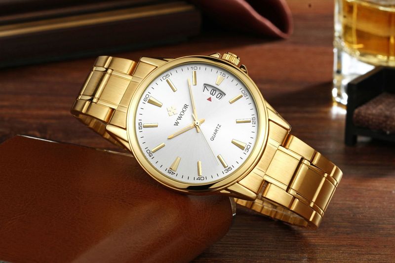 Men's Classic Business Quartz Watch With Date Display, Stainless Steel Band, Water Resistant Casual Wristwatch For Men Men's Watch_voghion.com