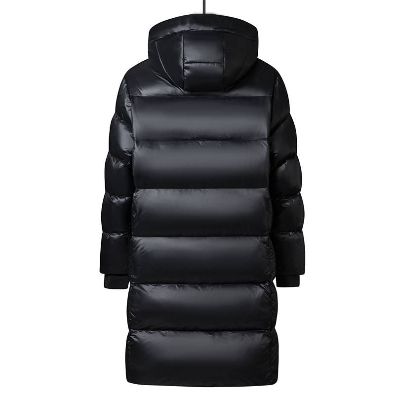 Abbigliamento maschile 2024 nuovo piumino nero e oro per uomo e donna, stesso stile, superficie lucida, giacca invernale calda e spessa, versione alta_voghion.com