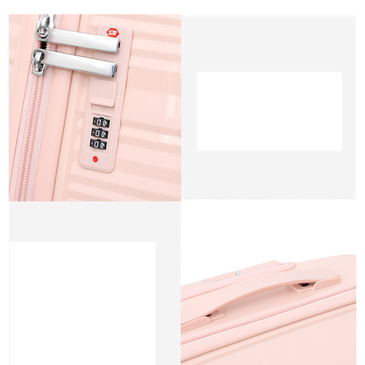 Luggage & Travel Bags special supply PP zipper box spot set three sets of four trolley case color matching sinking lock explosion proof pull cloth bag_voghion.com