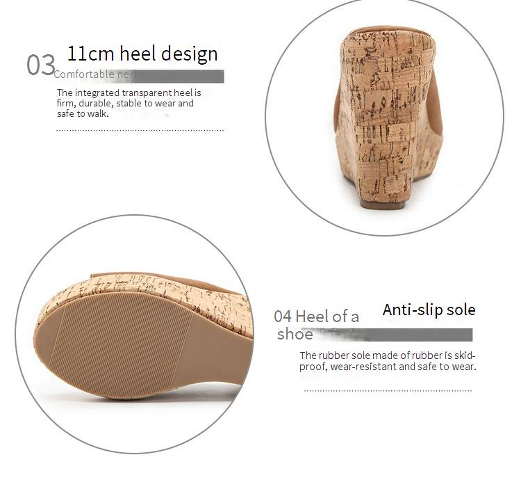 Women's Platform Peep-Toe Sandals - Wide Width Comfortable Casual Slides For Women_voghion.com