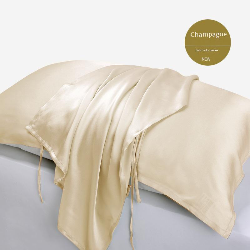 Conjunto de fronha e cachecol 100% seda amoreira - Ultra macio e suave, antirrugas e proteção para os cabelos (Acessórios de cama premium elegantes em cores puras)_voghion.com