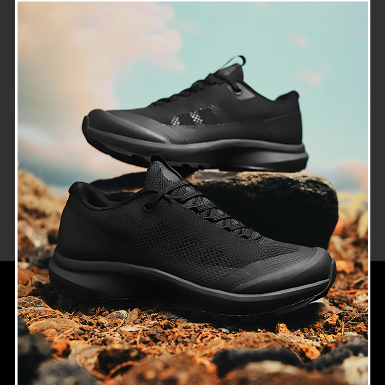 Herren Freizeitschuhe Bergsteigen Outdoor Bequeme Laufschuhe Drehknopf Tägliches Gehen Leichte Atmungsaktive Wanderurlaubssportschuhe_voghion.com